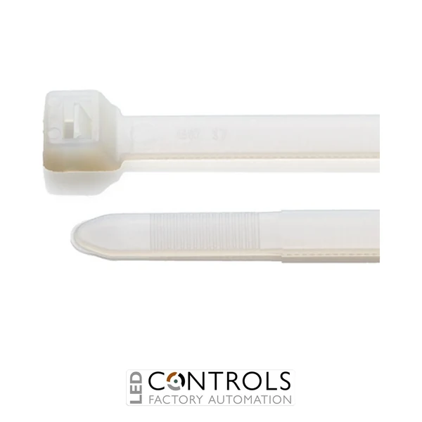 HFC240H-N Partex non-releasable nylon cable tie, 240mm x 7.6mm, Natural, pack 100