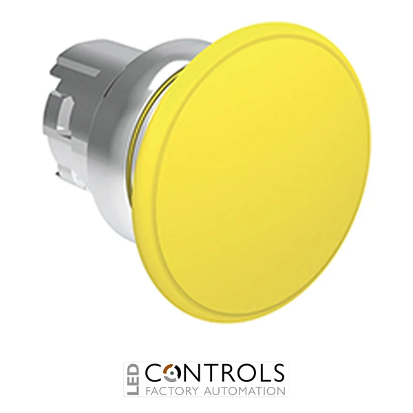 LOVATO LPSB6145 YELLOW MUSHR-HEAD MET.BUTTON SPRING RET.