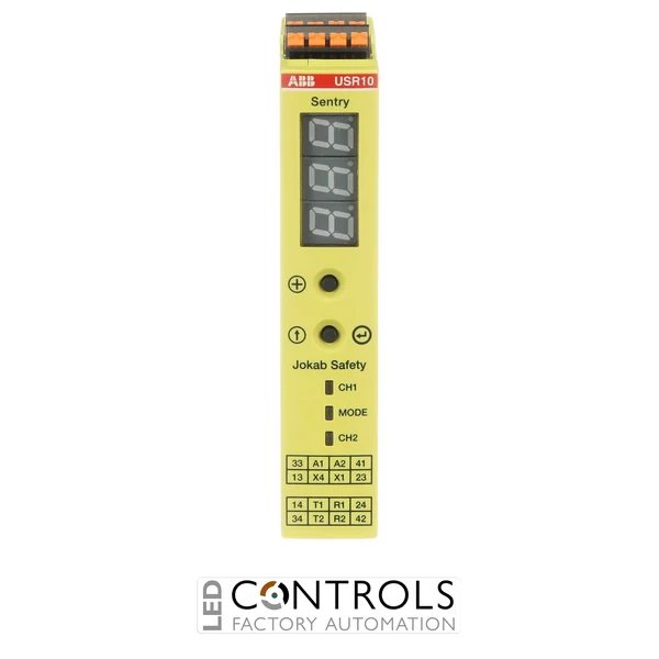 2TLA010070R0001 ABB SENTRY USR10P Configurable Safety Relay 24 V DC 3NO + 1NC