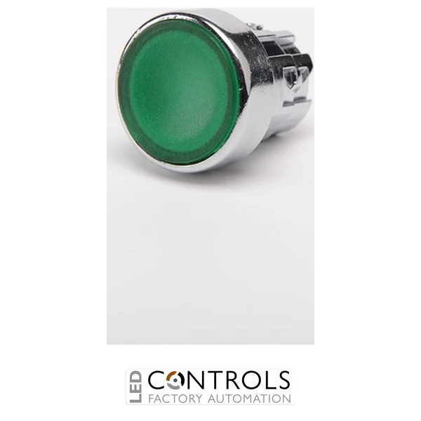 EMAS CMDY EMAS CM PUSH BUTTON SINGLE HEAD  IP65 GREEN WITH NUT