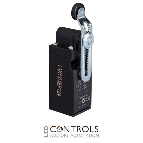 EMAS L3K13MEP124 EMAS L3 SERIES LIMIT SW. SNAP ACTION 1NC+1NO-PLASTIC ROLLER