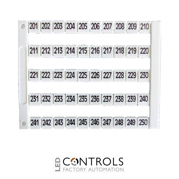 MT5-201-250 IMO Marker 5 x 5 mm White, Printed 201-250