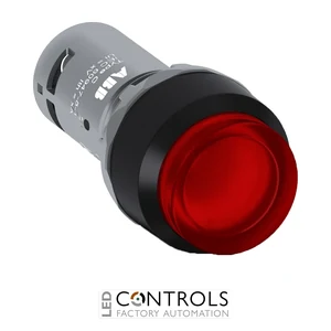 1SFA619102R1141 ABB CP3-11R-01 Compact Illuminated Pushbutton Red 24 V AC/DC 1NC