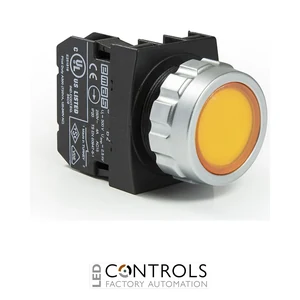 EMAS H100DS EMAS 30MM PUSH BUTTON START YELLOW