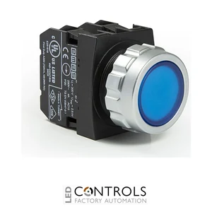 EMAS H202DM EMAS 30MM PUSH BUTTON BLUE 2NC