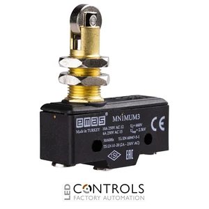 EMAS MN1MUM3 EMAS MN1 MINI SWITCH W PARALLEL ROLLER PLUNGER 1CO