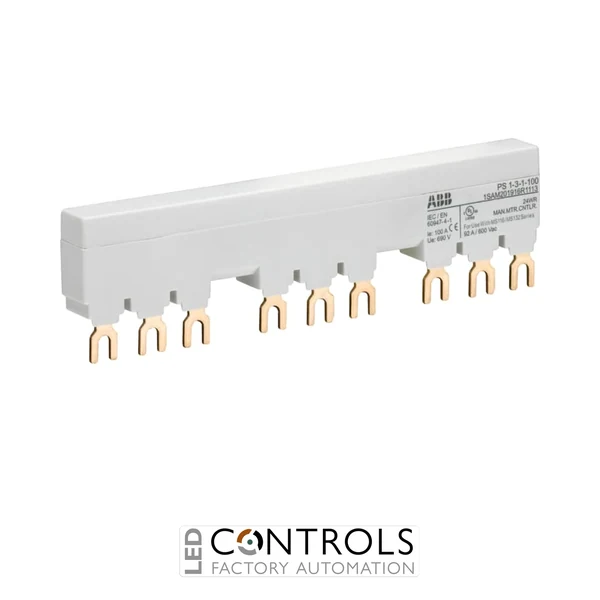 PS1-3-1-100 3-phase busbar for 3 MS116 /MS132 with 1 HK/SK, Ie=100A