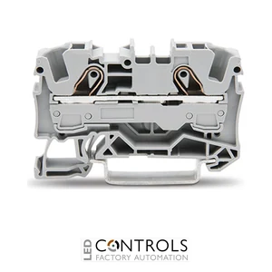 2006-1201 Wago 2-conductor through terminal block;6 mm²;suitable for Ex e II applications;gray
