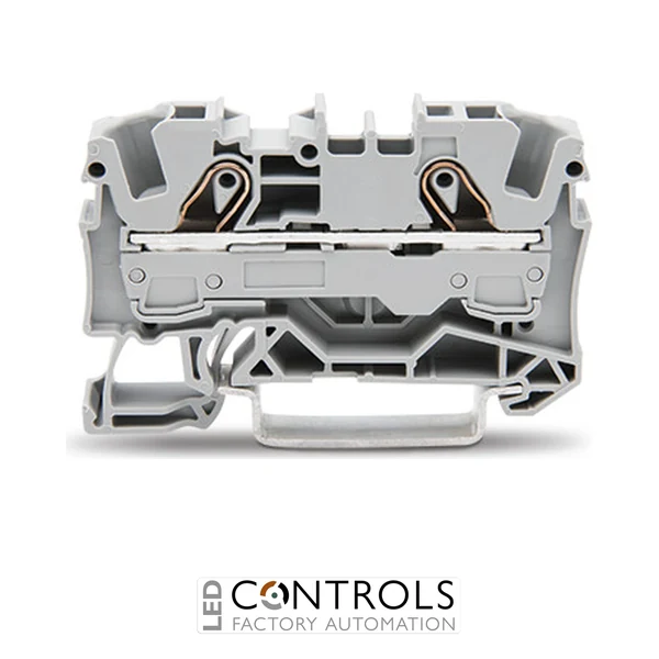 2006-1201 Wago 2-conductor through terminal block;6 mm²;suitable for Ex e II applications;gray