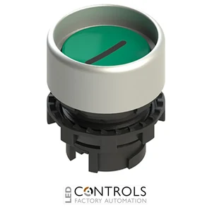 E2 1PU2P429L2 Pizzato Spring-return green booted pushbutton with marking