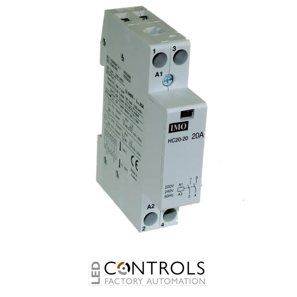 imo hc20-20230 modular heating contactor 20a 2 pole no, 230vac coil