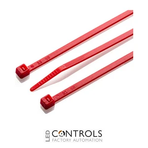 HFC140-RED Partex non-releasable nylon cable tie, 140mm x 3.6mm, Red, pack 100