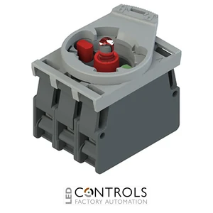 E2 AC-XXBC0044 Pizzato Complete unit with red LED holder, contact block 1NC+1NO and fixing adapter