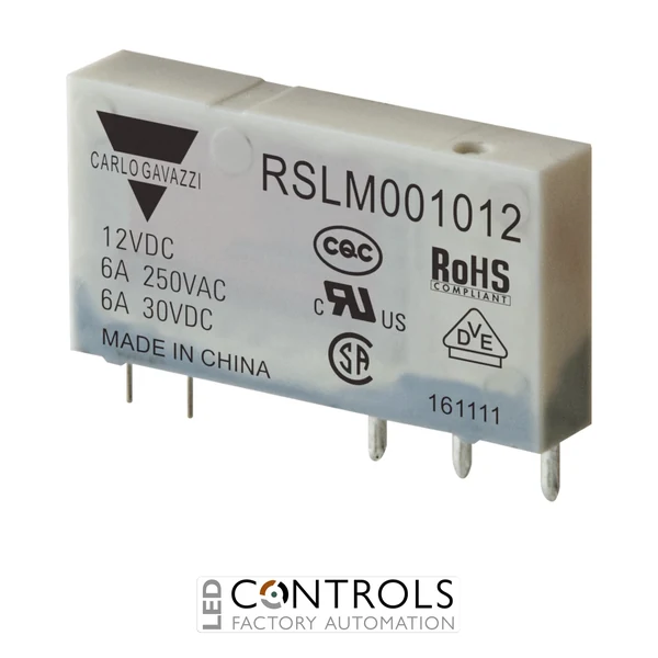 RSLM001012 - Relay 6A 250VAC/30VDC, 12VDC COIL, SPDT