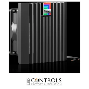 SK3237.708 Rittal SK Blue E+ Fan-And-Filter Unit, 20/25 MÂ³/H, 230 V, 1~, 50Â Hz/60Â Hz, WxHxD 116.5 X 116.5 X 64.5 mm, Ral 9005