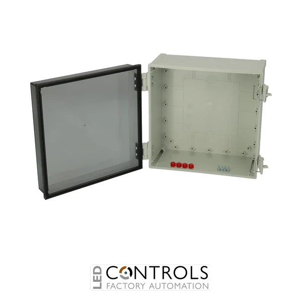 8113040 Fibox CAB PC 303018 T Cabinet, Polycarbonate, Smoked transparent door Latches on the long side