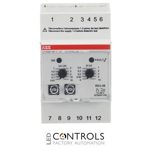 2CSJ201001R0001 ABB RD3-48 Residual Current Relay 12–48 V AC/DC