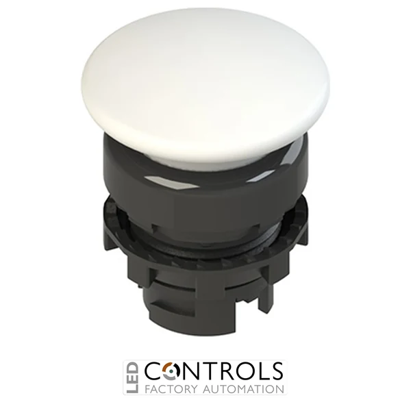E2 3PU2F2410 Pizzato Spring-return white mushroom pushbutton