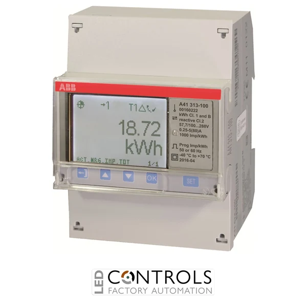 2CMA170504R1000 ABB A41 313-100 80 A Single-Phase Energy Meter M-Bus
