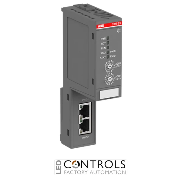 ABB CM589-PNIO-4:AC500, Communication Module PROFINET IO 4xDevice, 2xRJ45, integrated switch