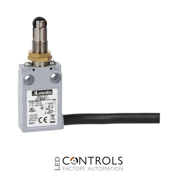 KPB5S11 - M12 HEAD PREWIRED METAL 1NO+1NC SNAP AC.
