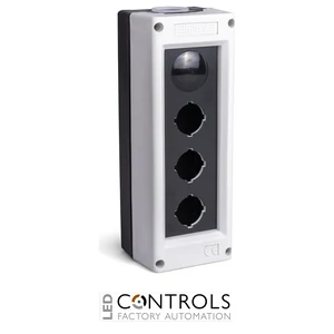 EMAS PK3BOS EMAS PLASTIC CNTRL BOX 3 HOLES GRAY-BLACK EMPTY