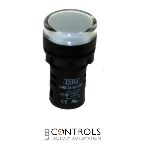 lmb-24-white imo led pilot light 24ac/dc white ip65