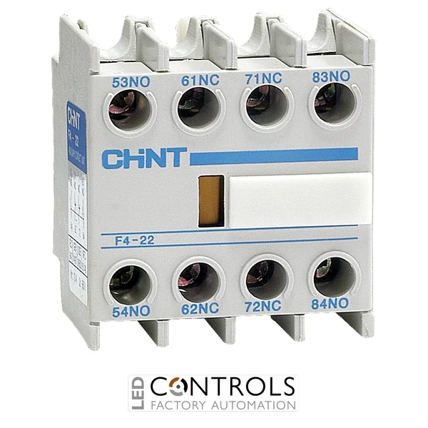 nc1-f431 chint contactor head mount auxillary block with 3no+1nc contacts