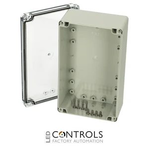 7022761 Fibox PCT 122008 Enclosure, Polycarbonate Clear transparent cover