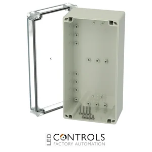 7022781 Fibox PCT 122410 Enclosure, Polycarbonate Clear transparent cover