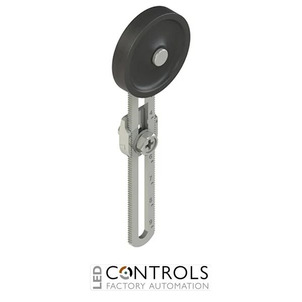 VN A00KP-R25 Pizzato Adjustable length straight metal revolving lever with technopolymer roller ? 35 mm