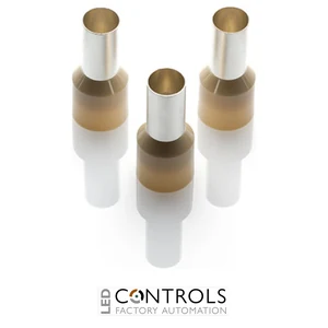 CEF35016G-K Partex single insulated cord end ferrule, 35mm², 16mm barrel, Beige, pack of 1000