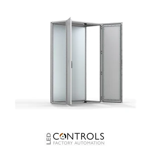 MCD12125PER5 nVent Hoffman Modular Double Door, MCD no Plate, 1200x1200x500mm, Light Gray, Mild Steel