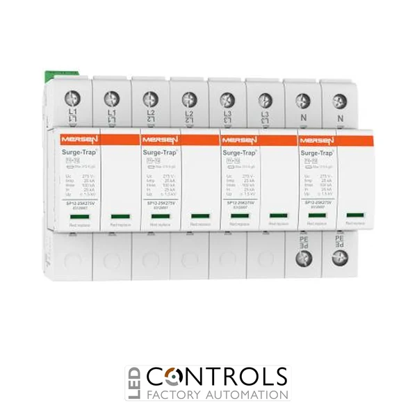 Mersen Surge Protector Type 1+2 SPD 4 Pole 230/400 Volt 25KA TNS Remote Indication