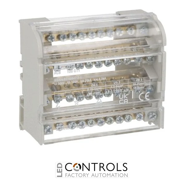 ACB4P100G11 Lovato DIST BLOCK 4P 100A 11 TERMINALS