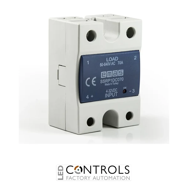 EMAS SSRP1DC070 EMAS SSR 70A 50-640V SOLID STATE RELAY