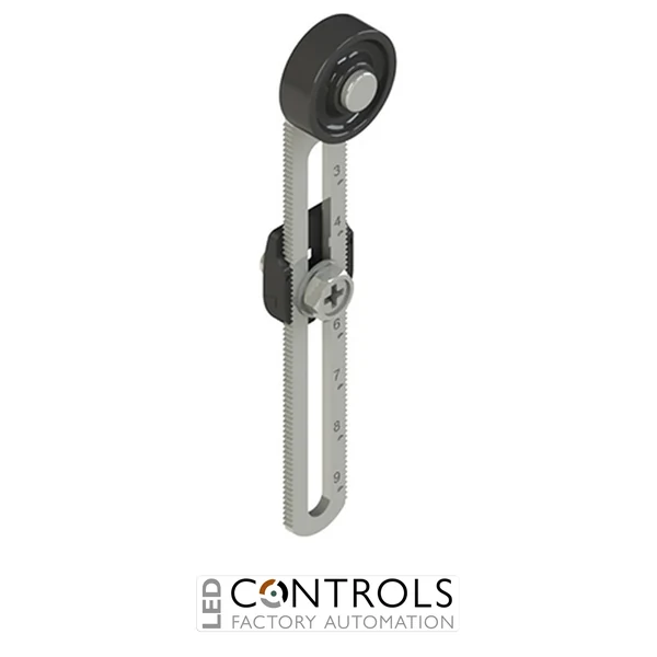 VN A00KP-V38 Pizzato Adjustable length straight metal revolving lever with technopolymer roller ? 20 mm, with external metallic parts in stainless steel