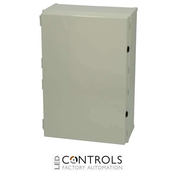 8113372 Fibox CAB PC 604022 G3B Cabinet, Polycarbonate, Grey door Locks on the long side