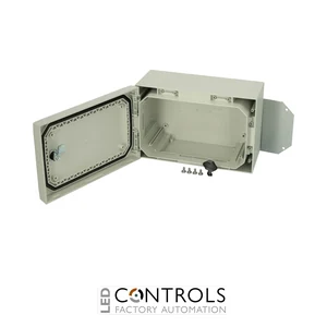 8120020 Fibox ARCA 203015 Cabinet, Polycarbonate Grey cover, 1-point locking, hinges on the short side