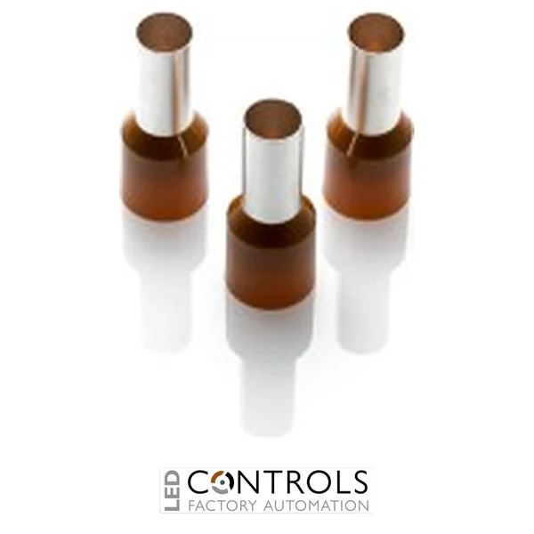 CEF25016G Partex FERRULE 25mm BROWN SINGLE (100)