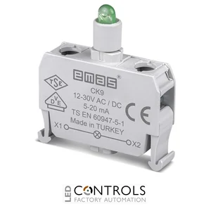 EMAS CK9 EMAS C SIGNAL BLOCK GREEN LED 12-30 V AC/DC FOR CONTROL BOXES