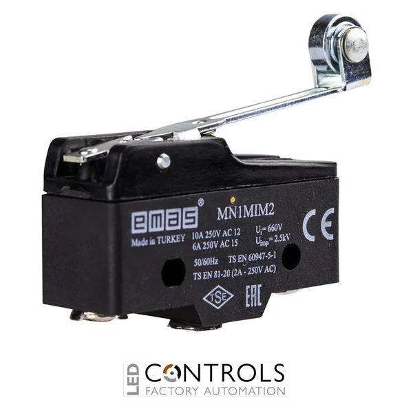 EMAS MN1MIM2 EMAS MN1 MINI SWITCH W METAL LONG ROLLER LEVER 1CO