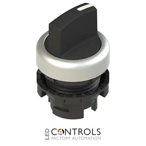 E2 1SE13ACE19AB Pizzato Short handle selector, 3 positions black with marking