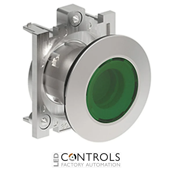 LOVATO LPFBL103 ILL.GREEN FLUSH MET.FLAT PUSH-BUTTON