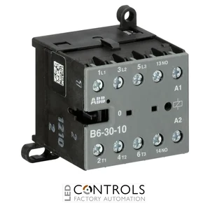 GJL1211001R3107 ABB B6-30-10-37 B6 Mini Contactor 200 V AC Coil 3NO + 1NO Aux Screw Terminals