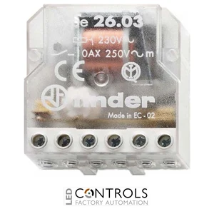 26.03.8.024.0000 Finder Step relay 2 Phase switch 1NC+1NO AC 24V