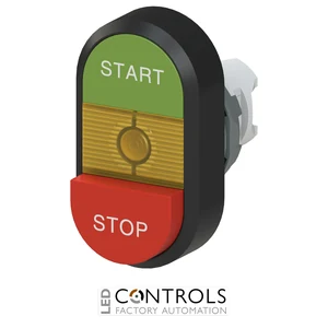 1SFA611144R1103 ABB MPD15-11Y Illuminated START/STOP Double Pushbutton with Yellow Indicator - image 2