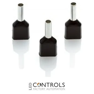 TCEF1508F(1000) Partex FERRULE 1.5mm BLACK TWIN (1000)