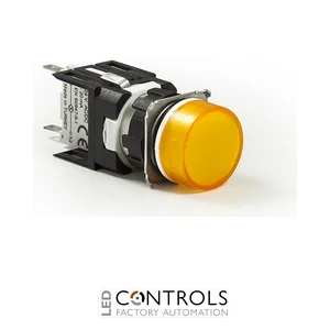 EMAS D080YXS EMAS D SERIES 16MM ROUND LED 24V YELLOW SIGNAL LAMP