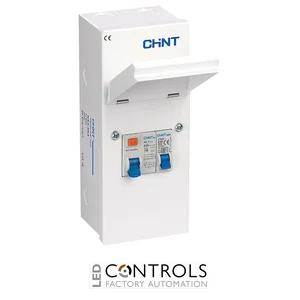 nx3-3ra chint 3 way metal enclosure with 63a rcd, c40a miniture circuit breaker